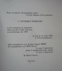 
L'invisible demeure
