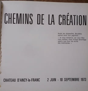 Chemins de la création
catalogue exposition