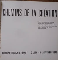 Chemins de la création
catalogue exposition