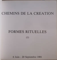 Formes rituelles
catalogue exposition