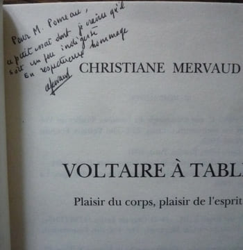 Voltaire à table. Christiane MERVAUD