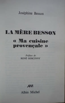 Ma cuisine provençale. BESSON La mère
René Goscinny