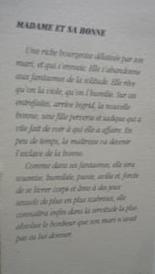 Madame et sa bonne