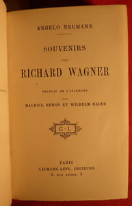 SOUVENIRS SUR RICHARD WAGNER