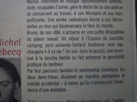 Les particules élémentaires
édition non-corrigée Août 1998. Michel Houellebecq