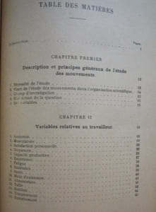 Étude des mouvements
Méthode d'accroissement de la capacité productive d'un ouvrier
