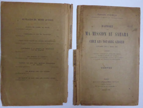 RAPPORT DE MA MISSION AU SAHARA
et CHEZ LES TOUAREG AZDJER
OCTOBRE 1893-MARS 1894
. FOUREAU FERNAND