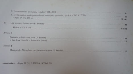ART ET ARTISANAT TSOGHO. Otto GOLLNHOFER, Pierre Sallée et Roger Sillans
préface de André LEROI-GOURHAN