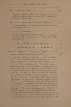 Dressage méthodique du cheval de selle. d'après François Baucher