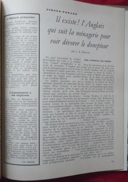 Pierre Mac Orlan, Henry Thétard, Tristan Rémy, Calder, Alain Sergent, Robert Margerit, .... Permanence du cirque