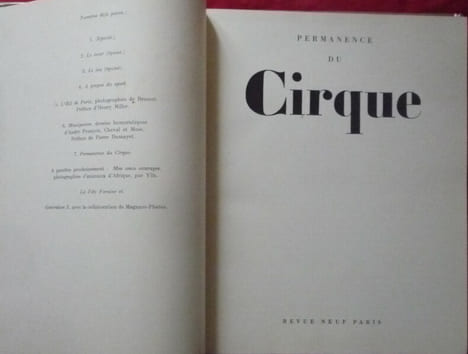 Pierre Mac Orlan, Henry Thétard, Tristan Rémy, Calder, Alain Sergent, Robert Margerit, .... Permanence du cirque
