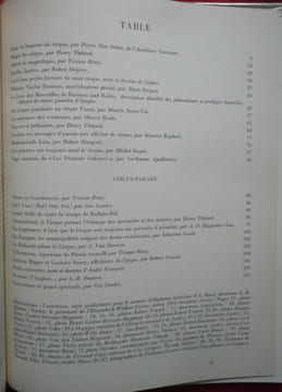 Pierre Mac Orlan, Henry Thétard, Tristan Rémy, Calder, Alain Sergent, Robert Margerit, .... Permanence du cirque