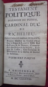 Testament politique d'Armand du Plessis, Cardinal Duc de Richelieu
