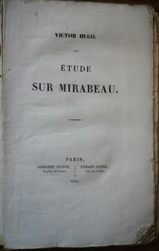 Etude sur Mirabeau. Victor Hugo