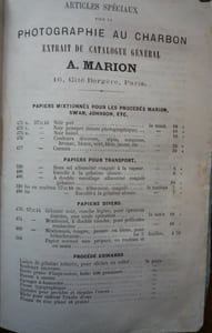 Procédés de photographie au charbon, aux encres d'impression et aux sels d'argent.