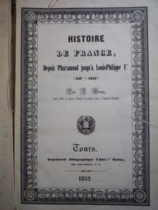histoire de France depuis Pharamond jusqu'à Louis-Philippe 1°
ATLAS DE LA FRANCE