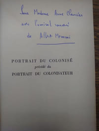 Portrait du colonisé précédé du portrait du colonisateur.
