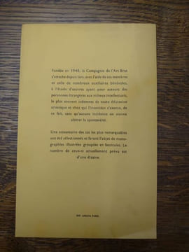 Publications de la Compagnie de l'Art Brut. . JEAN DUBUFFET.