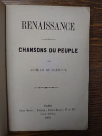 Renaissance. Chansons du peuple. 