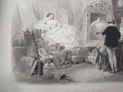 Vie élégante de la société parisienne Dessins de Compte-Calix gravés sur acier par Portier. . COMPTE-CALIX.