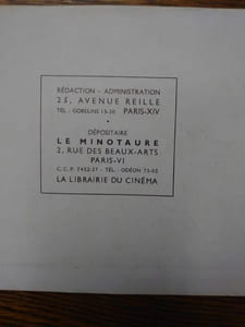 L'Age du cinéma. Antonin Artaud, Jean Ferry, Man Ray.