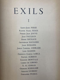 EXILS. Revue semestrielle de poésie internationale. N°1, 4ème trimestre 1952. 
