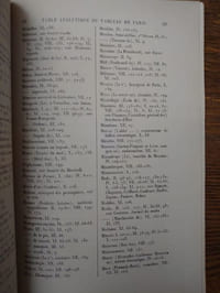 Table analytique du Tableau de Paris, de Mercier. 