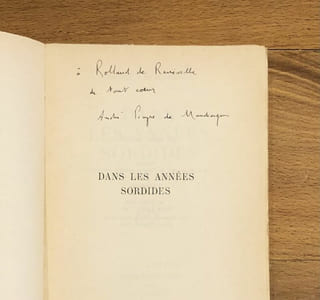 Dans les années sordides. E.O., envoi.