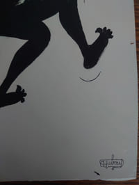 Dessin original signé d'Albert Dubout pour Justine de Sade.