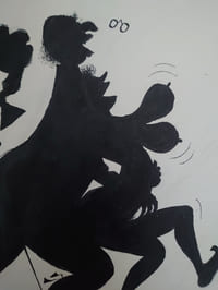 Dessin original signé d'Albert Dubout pour Justine de Sade.