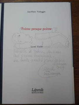 Poème presque poème. . JEAN PIERRE VERHEGGEN, LIONEL VINCHE. 