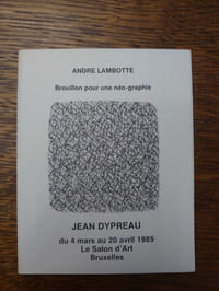 Brouillon pour une néo-graphie.