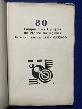 80 compositions lyriques. Introduction de Léon Chenoy. . BOURGEOIS Pierre.