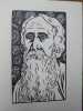 Cygne. Traduction du bengali par Kalidas Nas et Pierre Jean Jouve. Portrait gravé par Frans Masereel. . RABINDRANATH TAGORE. 
