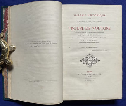 Galerie historique des portraits des comédiens de la troupe de Voltaire. - Galerie historique des comédiens de la troupe de Talma. - Galerie ...