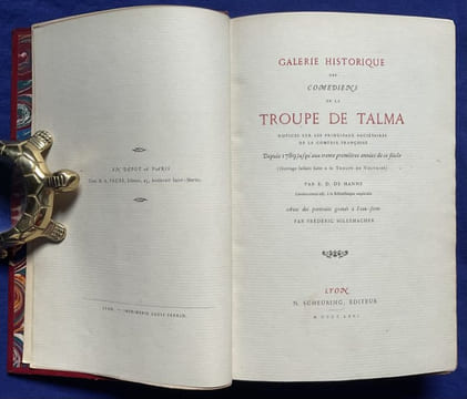 Galerie historique des portraits des comédiens de la troupe de Voltaire. - Galerie historique des comédiens de la troupe de Talma. - Galerie ...