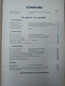 Plans. N°6. Juin 1931. Numéro spécial. La guerre est possible. Numéro illustré par Frans Masereel. . HEINRICH MANN. THOMAS MANN. MASEREEL.