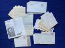 1964-1981. Ensemble de 44 lettres et 105 billets manuscrits. 101 billets et 23 lettres autographes sign&eacute;s concernant uniquement ou principalement la ...