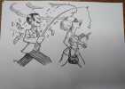 Dessin original sign&eacute;. . GILLES NICOULAUD. 