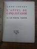 L'appel du conquistador ou le po&egrave;te tent&eacute;. . L&Eacute;ON CHENOY. 