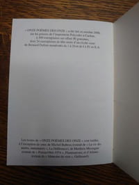 Onze poèmes des onze. Choix d'Alain Jouffroy. 