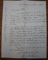 Lettre autographe signée à Robert Giraud.