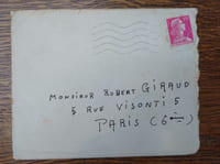 Lettre autographe signée à Robert Giraud.