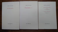 Carnet 1,2,3. Trois volumes.