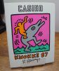 Casino Knokke 87. Deux cartons d'invitation avec un dessin original et une photo originale de Keith Haring. . KEITH HARING. 