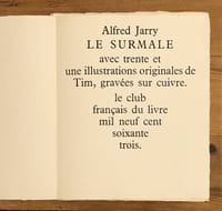 Le Surmâle, illustré par Tim, rare exemplaire de tête.