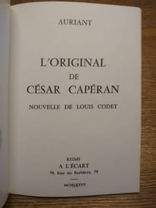 L'original de César Capéran. Nouvelle de Louis Codet.