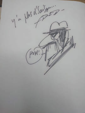 Le fond de l'air est frais. Dessin original signé. . FRED.
