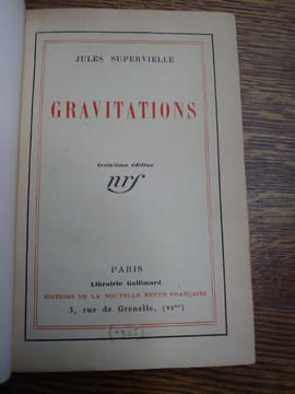 Gravitations. Envoi de l'auteur à Paul Palgen. . JULES SUPERVIELLE.