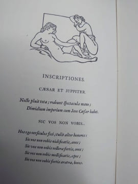 La fille d'auberge, inscriptions, priapées. Illustrée par Gabriel Fournier. . VIRGILE. 